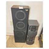 PAIR OF PANASONIC THRUSTERS AND JVC LABYRINTH STER