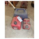 GROUP OF PLASTIC GAS CANS, 1 GALLON, 2 GALLON, 3 G