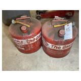 PAIR OF EAGLE METAL GAS CANS, 5 GALLON