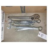 GROUP OF LARGE MISC WRENCHES, DIAMOND TOOL, HUSKY,