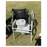 WHEEL CHAIR WITH WALKER AND SHOWER SEAT