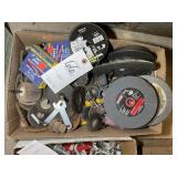 BOX CONTAINING MISC CUT OFF WHEELS, GRINDING WHEEL
