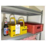 TWO PEPSI PLASTIC DRINK CRATES AND COKE DRINK CRAT