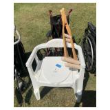 WHEEL CHAIR AND POTTY SEAT