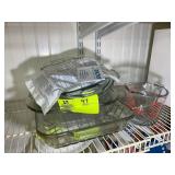 GROUP OF ANCHOR HOCKING GLASS BAKING DISHES AND ME