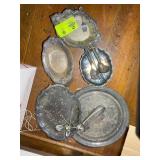 GROUP OF SILVER PLATED TRAYS