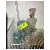 GROUP OF ATLAS CANNING JARS AND OTHER