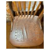 PAIR OF SPINDLE BACK WOODEN DINING CHAIRS