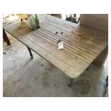 WOODEN TABLE, 36 IN X 60 IN X 30 IN