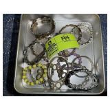 GROUP OF COSTUME JEWELRY BRACELETS
