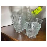 GROUP OF JEANNETTE GLASS CO IRIS AND HERING BONE,