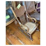 FOLDING WOODEN ROCKING CHAIR AND CHILDS ROCKING CH