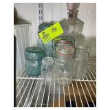 GROUP OF ATLAS CANNING JARS AND OTHER