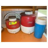 GROUP OF WATER COOLERS, COLEMAN AND OTHERS