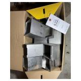 BOX OF SMALL STAINLESS STEEL DISPENSERS