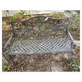 OUTDOOR METAL BENCH, APPROX 51 IN LONG