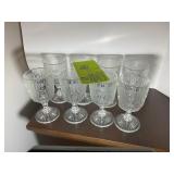 GROUP OF JEANNETTE GLASS CO IRIS AND HERING BONE,