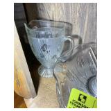 BOTTOM SHELF INCLUDING, JEANNETTE GLASS CO IRIS AN