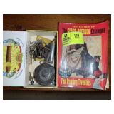 GROUP OF SKELETON KEYS, LUFKIN METAL TAPE MEASURE,