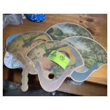 GROUP OF VINTAGE FANS, THE PLANTERS WAREHOUSE