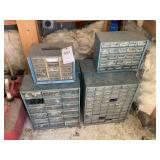 GROUP OF PARTS BINS WITH CONTENTS