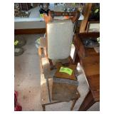 GROUP OF CHAIRS AND FOOT STOOLS