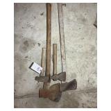 GROUP OF AXES AND HATCHETS