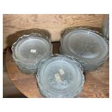 JEANNETTE GLASS CO IRIS AND HERING BONE DEPRESSION