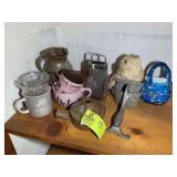 MISC GROUP INCLUDING VASES, PITCHER, COFFEE MUGS