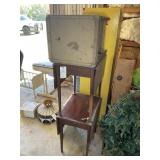 PAIR OF DROP LEAF ONE DRAWER SIDE TABLES, 11 IN X