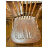 PAIR OF SPINDLE BACK WOODEN DINING CHAIRS
