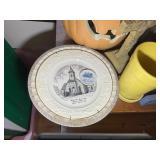 GROUP OF DECORATIVE ITEMS INCLUDING, PUMPKIN, LANT