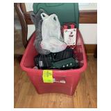 TOTE WITH EXTENSION CORDS, HEATERS, FLOOD LIGHT