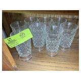 GROUP OF 8- INDIA GLASS WHITEHALL 6 IN WATER GLASS