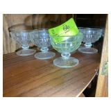 GROUP OF 8- INDIA GLASS WHITEHALL SHERBERT DISHES