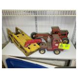 TONKA CAR CARRIER AND TONKA ROAD GRADER