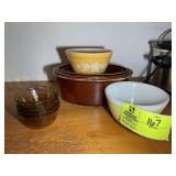 HULL BAKING DISH AND PYREX BAKING DISHES