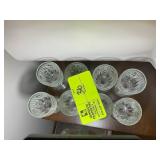 GROUP OF JEANNETTE GLASS CO IRIS AND HERING BONE,