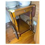 DECORATIVE DROP LEAF TEA CART, OVERALL 34 IN X 18.