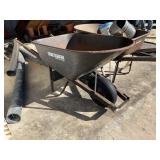PAIR OF METAL WHEELBARROWS