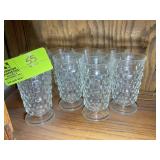 GROUP OF 8- INDIA GLASS WHITEHALL 6 IN WATER GLASS