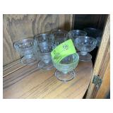 GROUP OF 8- INDIA GLASS WHITEHALL SHERBERT DISHES