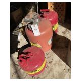 GROUP OF GAS CANS