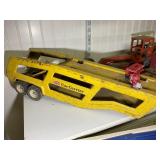TONKA CAR CARRIER AND TONKA ROAD GRADER