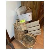GROUP OF WICKER BASKETS