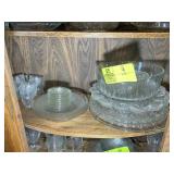 SECOND SHELF OF BOW FRONT CABINET INCLUDING, GLASS