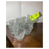 GROUP OF JEANNETTE GLASS CO IRIS AND HERING BONE,