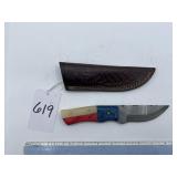 XROSSROADS CUTLERY HANDMADE DAMASCUS STEEL FIXED B