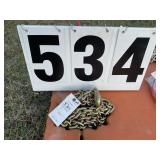 3/8in x 20 ft chain with hooks on ends