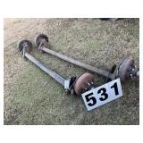 Pair of Trailer axles 6 Lug Dura Flex Torsion Axle